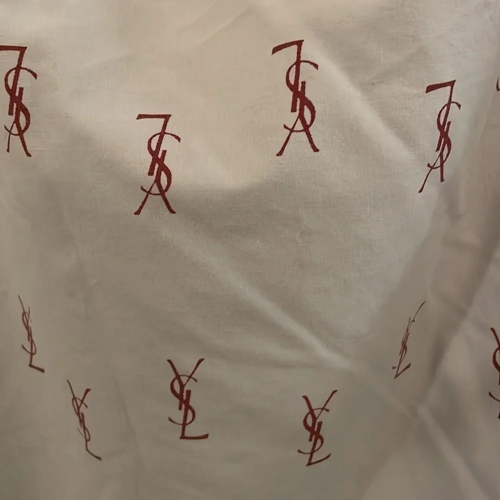 Vintage YSL Burgundy Emblem Duvet Cover With Zipper